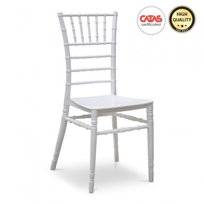 Καρέκλα catering Tiffany Megapap πολυπροπυλενίου χρώμα λευκό 40x40,5x91εκ.