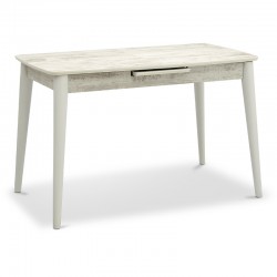 Τραπέζι Gordon Megapap επεκτεινόμενο Mdf χρώμα antique λευκό 120+30x68x77εκ.