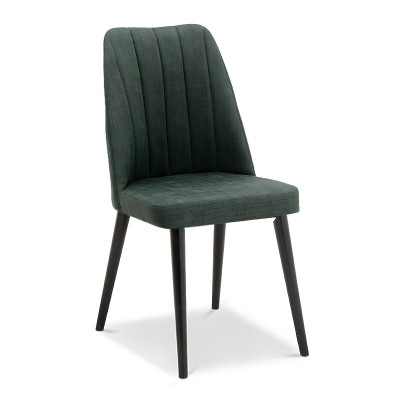 Καρέκλα Jamal Megapap βελούδινη σε χρώμα κυπαρισσί 46x54x90εκ.