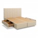 Κρεβάτι Favory Megapap υφασμάτινο με αποθηκευτικό χώρο χρώμα μπεζ 160x200εκ.