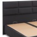 Κρεβάτι Trendy Megapap υφασμάτινο με αποθηκευτικό χώρο χρώμα μαύρο 160x200εκ.