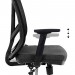 Καρέκλα εργασίας Worm Maxi Megapap υφασμάτινη σε μαύρο 60x62x105εκ.
