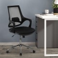 Skagen Metal Megapap fabric working chair in black color 58x59x97cm.