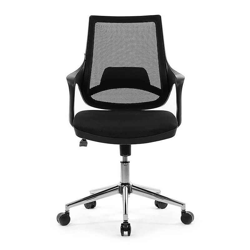 Skagen Metal Megapap fabric working chair in black color 58x59x97cm.