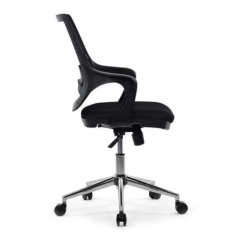 Skagen Metal Megapap fabric working chair in black color 58x59x97cm.
