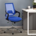 Skagen Metal Megapap fabric working chair in blue color 58x59x97cm.