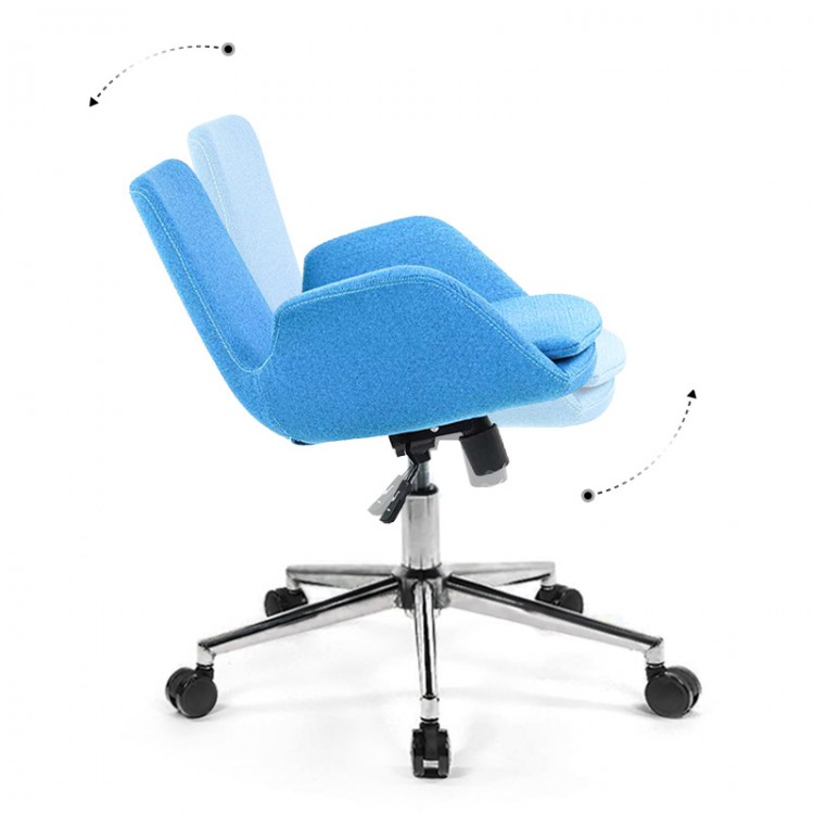 Καρέκλα εργασίας Maxim Up Megapap υφασμάτινη σε γαλάζιο 65x60x90εκ.
