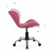Καρέκλα εργασίας Mikado Megapap δερμάτινη σε ροζ 55x58x80εκ.