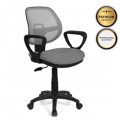 Καρέκλα εργασίας Evo Xwork Megapap υφασμάτινη χρώμα γκρι 55x54x90εκ.