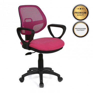 Καρέκλα εργασίας Evo Xwork Megapap υφασμάτινη σε ροζ 55x54x90εκ.