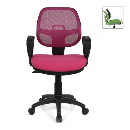 Καρέκλα εργασίας Evo Xwork Megapap υφασμάτινη χρώμα ροζ 55x54x90εκ.