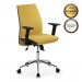 Καρέκλα εργασίας Finn Megapap υφασμάτινη χρώμα μουσταρδί 61x55x105-113εκ.