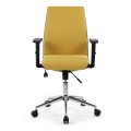 Finn Megapap fabric working chair in mustard color 61x55x105-113cm.