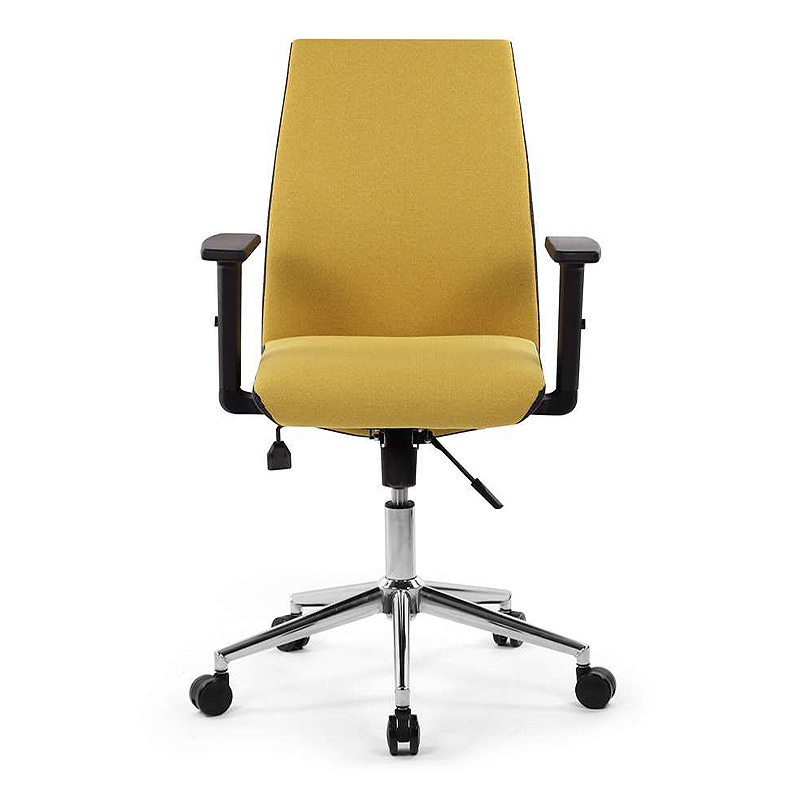 Finn Megapap fabric working chair in mustard color 61x55x105-113cm.