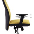 Finn Megapap fabric working chair in mustard color 61x55x105-113cm.