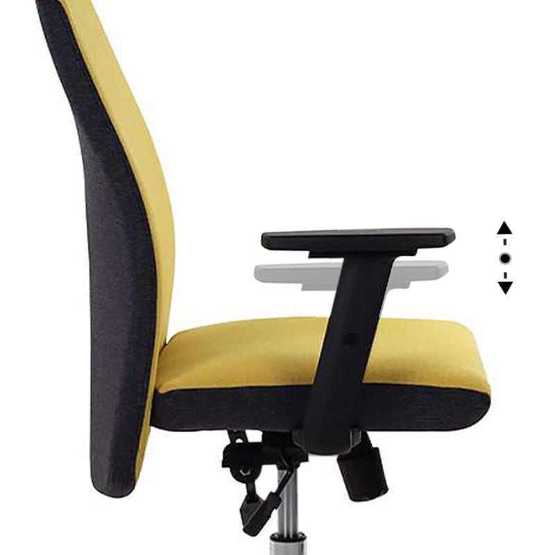 Finn Megapap fabric working chair in mustard color 61x55x105-113cm.