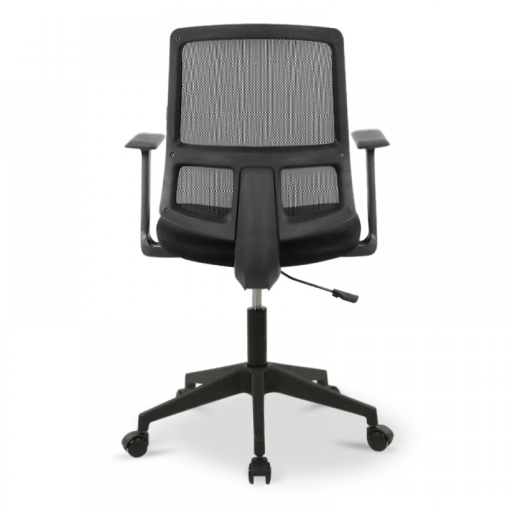 Καρέκλα εργασίας Paco Megapap υφασμάτινη χρώμα μαύρο 63x60x98εκ.