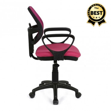 Καρέκλα εργασίας Evo Xwork Megapap υφασμάτινη σε ροζ 55x54x90εκ.