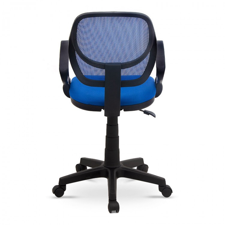 Καρέκλα γραφείου εργασίας Gates Magapap υφασμάτινη χρώμα μπλε 53x52x83-96εκ.