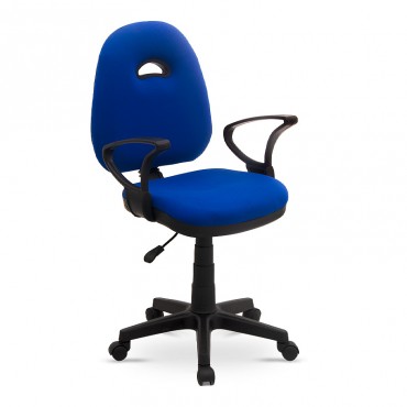 Καρέκλα γραφείου εργασίας Dorsey Megapap υφασμάτινη χρώμα μπλε 53x52x91-102εκ.