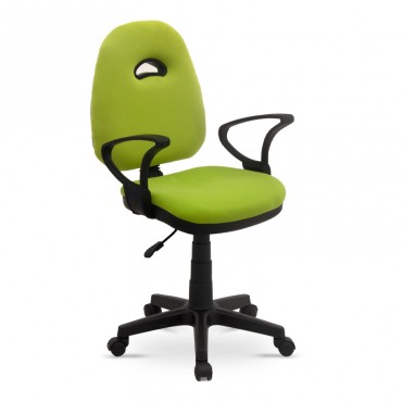 Καρέκλα γραφείου εργασίας Dorsey Megapap υφασμάτινη χρώμα πράσινο 53x52x91-102εκ.