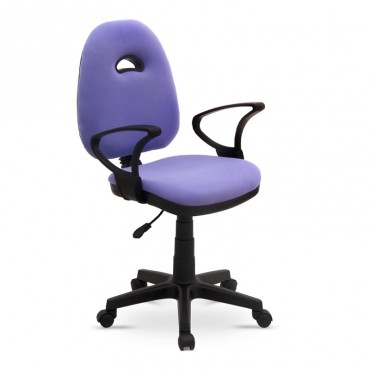 Καρέκλα γραφείου ςργασίας Dorsey Megapap υφασμάτινη χρώμα μωβ 53x52x91-102εκ.