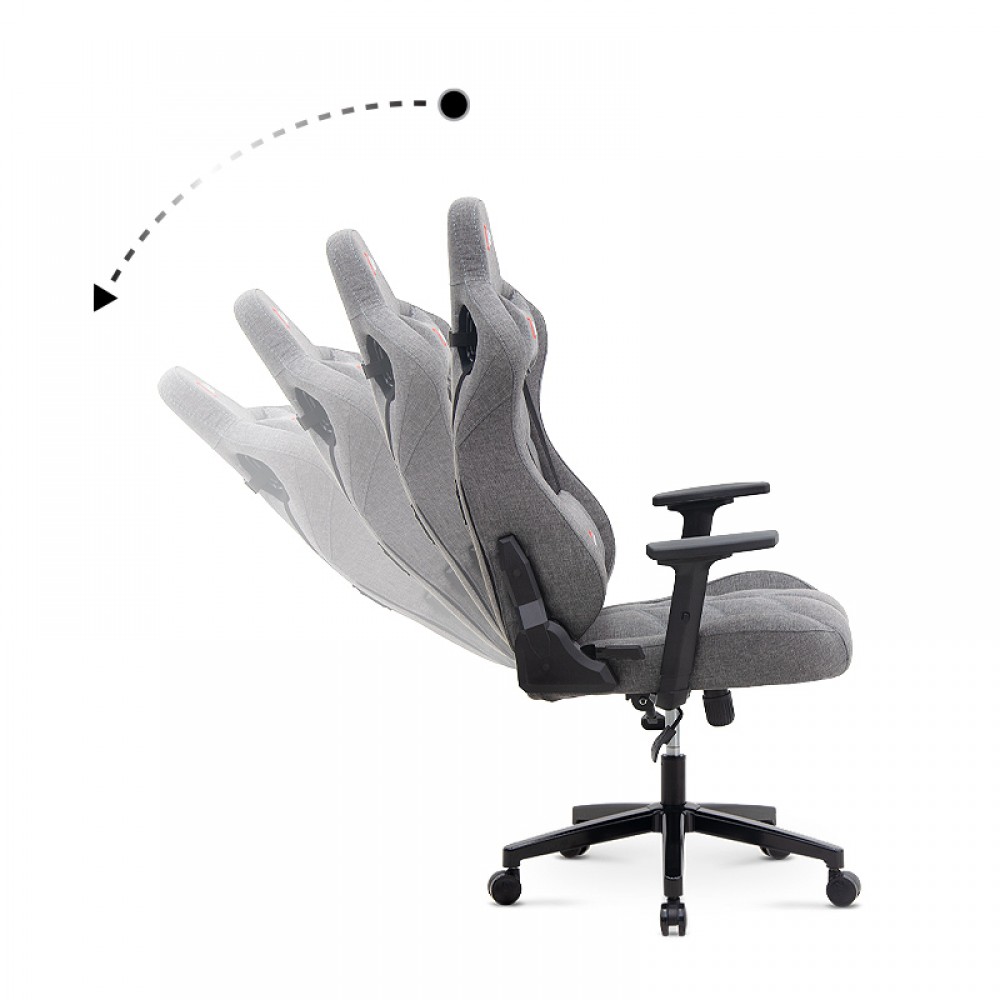 Καρέκλα γραφείου ZIO GAMING PRO FABRIC Megapap χρώμα stone grey 62x67x123/133εκ.