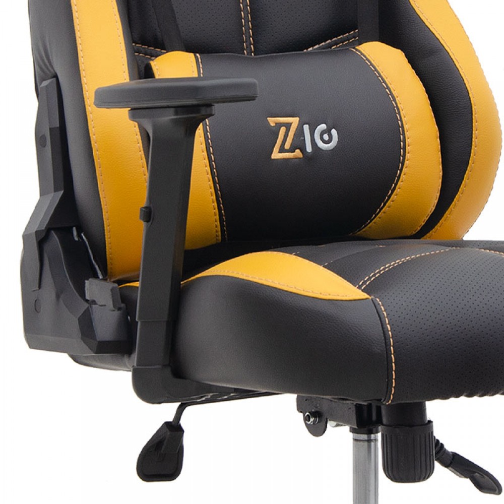 Καρέκλα γραφείου ZIO GAMING PRO GAMING Megapap χρώμα κίτρινο - μαύρο 60x63x127/134εκ.