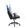 Καρέκλα γραφείου ZIO GAMING PRO GAMING Megapap χρώμα μπλε - μαύρο 60x63x127/134εκ.