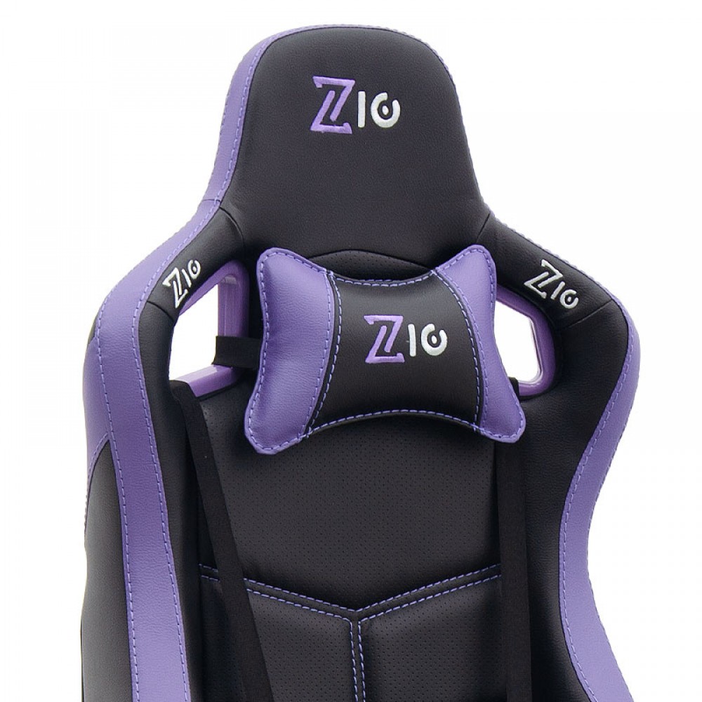 Καρέκλα γραφείου ZIO GAMING PRO GAMING Megapap χρώμα μωβ - μαύρο 60x63x127/134εκ.