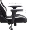 Καρέκλα γραφείου ZIO GAMING PRO GAMING Megapap χρώμα λευκό - μαύρο 60x63x127/134εκ.