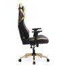 Καρέκλα γραφείου ZIO GAMING PRO HOROGRAFIK Megapap χρώμα χρυσό - μαύρο 61x65x127/135εκ.