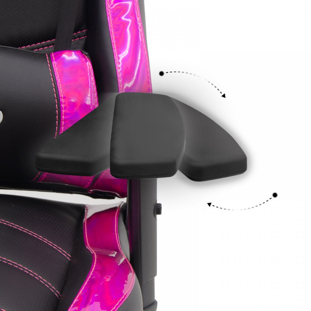 Καρέκλα γραφείου ZIO GAMING PRO HOROGRAFIK Megapap χρώμα μωβ - μαύρο 61x65x127/135εκ.