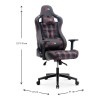 Καρέκλα γραφείου ZIO GAMING PRO ELEGANT Megapap χρώμα redlines 61x67x125/134εκ.