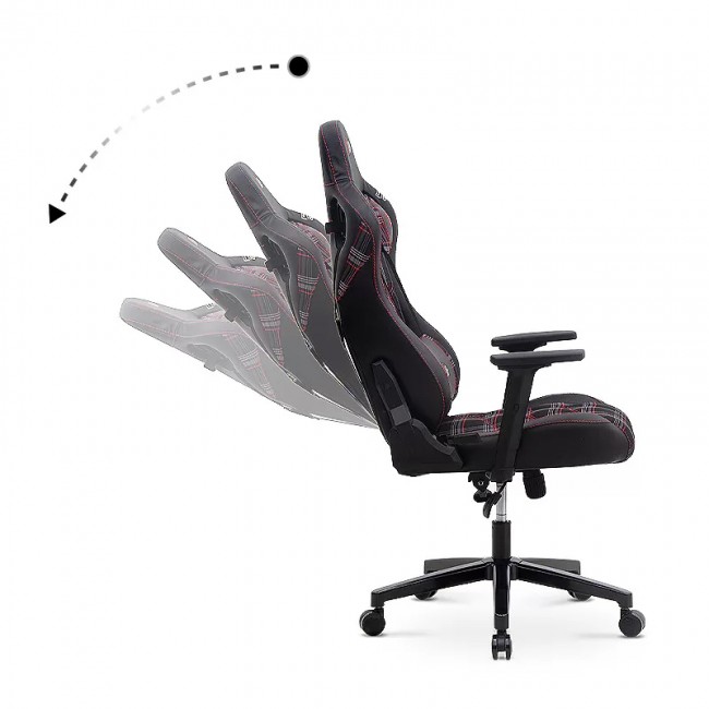 Καρέκλα γραφείου ZIO GAMING PRO ELEGANT Megapap χρώμα redlines 61x67x125/134εκ.
