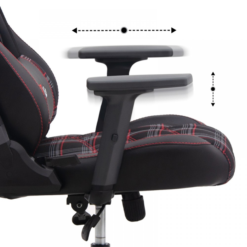 Καρέκλα γραφείου ZIO GAMING PRO ELEGANT Megapap χρώμα redlines 61x67x125/134εκ.