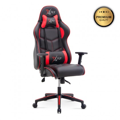 Καρέκλα γραφείου GAMING MEDUSA MEGAPAP χρώμα κόκκινο - μαύρο 69x55x130/139εκ.