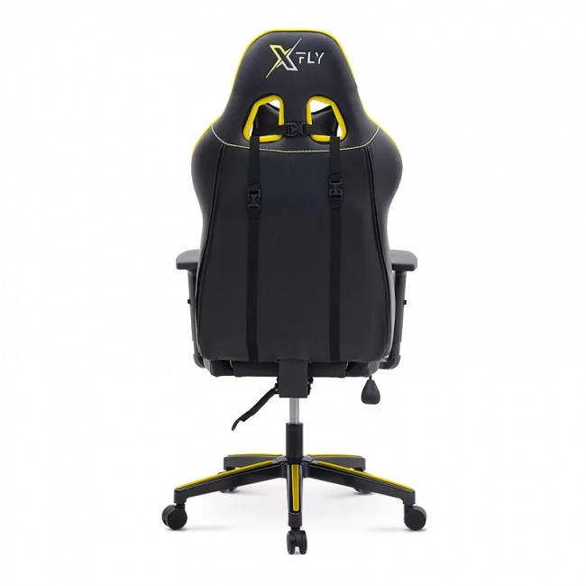 Καρέκλα γραφείου GAMING MEDUSA MEGAPAP χρώμα κίτρινο - μαύρο 69x55x130/139εκ.