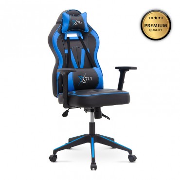Καρέκλα γραφείου GAMING VENDETTA MEGAPAP χρώμα μπλε - μαύρο 65x69x116/123εκ.