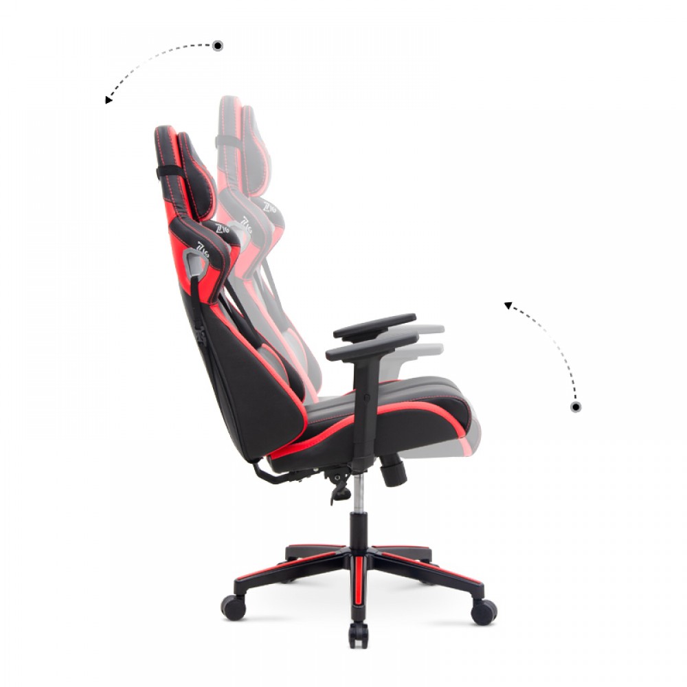 Καρέκλα γραφείου GAMING VORTEX MEGAPAP χρώμα κόκκινο - μαύρο 68x71x125/133εκ.