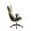 Καρέκλα γραφείου GAMING VORTEX MEGAPAP χρώμα κίτρινο - μαύρο 68x71x125/133εκ.