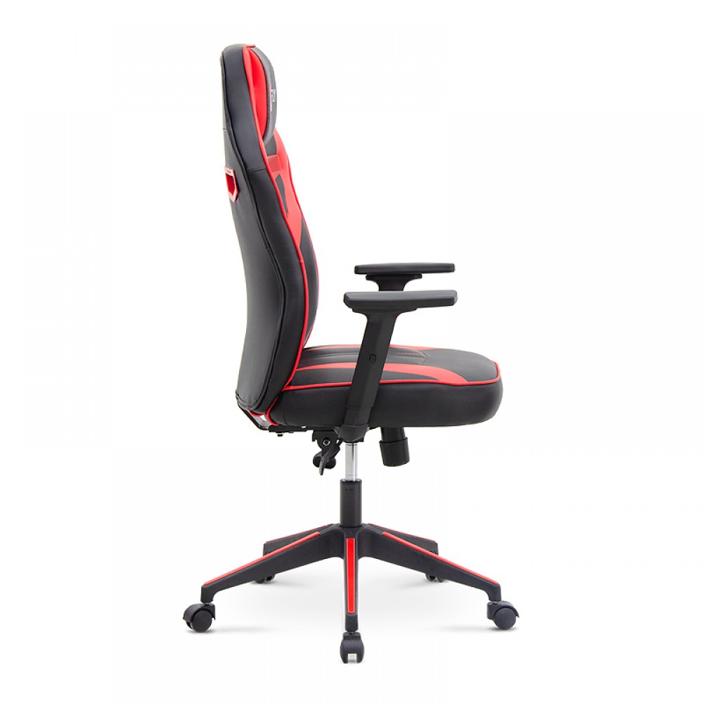 Καρέκλα γραφείου GAMING MEGAPAP χρώμα κόκκινο - μαύρο 70x64x116/123εκ.