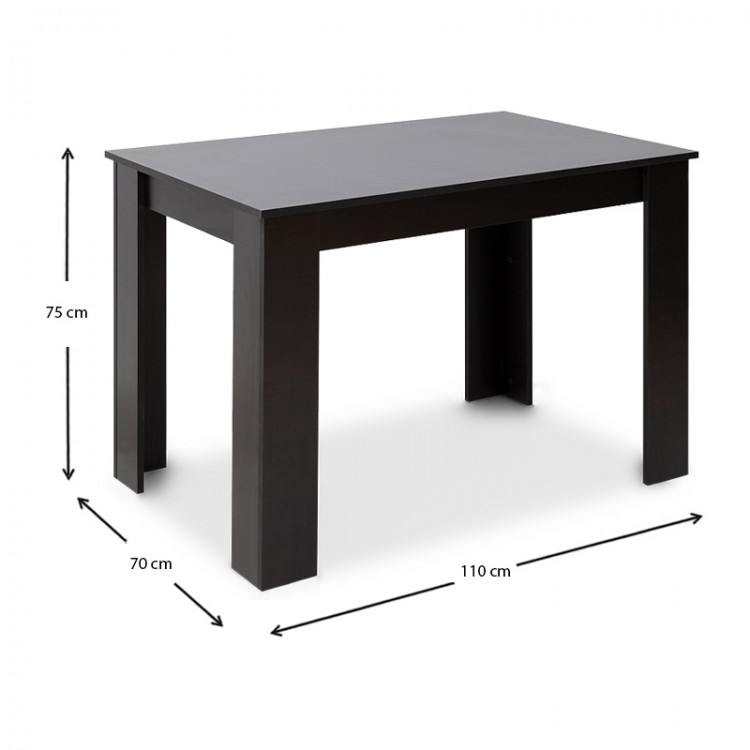 Τραπέζι Madeline Megapap από μελαμίνη χρώμα wenge 110x70x75εκ.