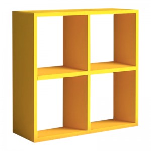 Βιβλιοθήκη Cube Megapap από μελαμίνη χρώμα κίτρινο 60x23x60εκ.