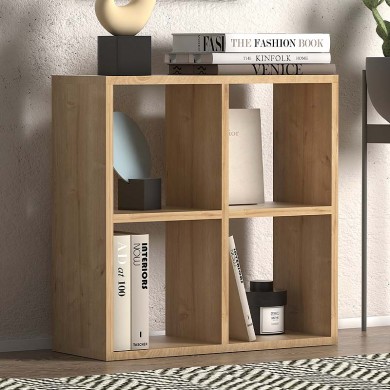 Cube Megapap melamine bookcase in pine oak color 60x23x60cm.