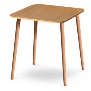 Τραπέζι Kare Megapap από μελαμίνη χρώμα oak 90x90x72cm.