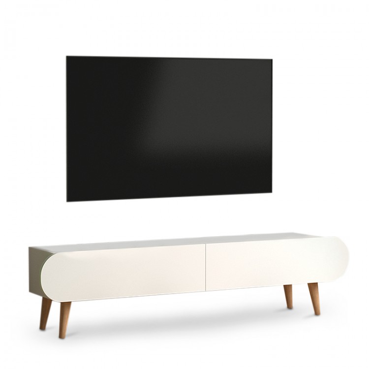 Έπιπλο τηλεόρασης Lotus Megapap χρώμα λευκό 120x30x40εκ.
