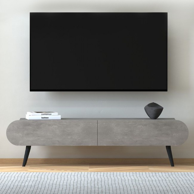 Έπιπλο τηλεόρασης Lotus Megapap χρώμα γκρι ρετρό 120x30x40εκ.