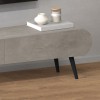 Έπιπλο τηλεόρασης Lotus Megapap χρώμα γκρι ρετρό 120x30x40εκ.