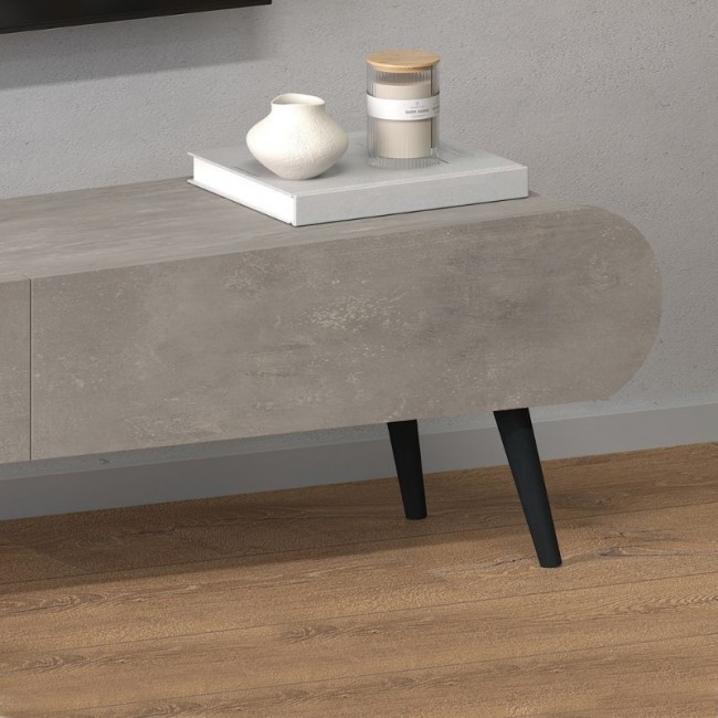 Έπιπλο τηλεόρασης Lotus Megapap χρώμα γκρι ρετρό 120x30x40εκ.